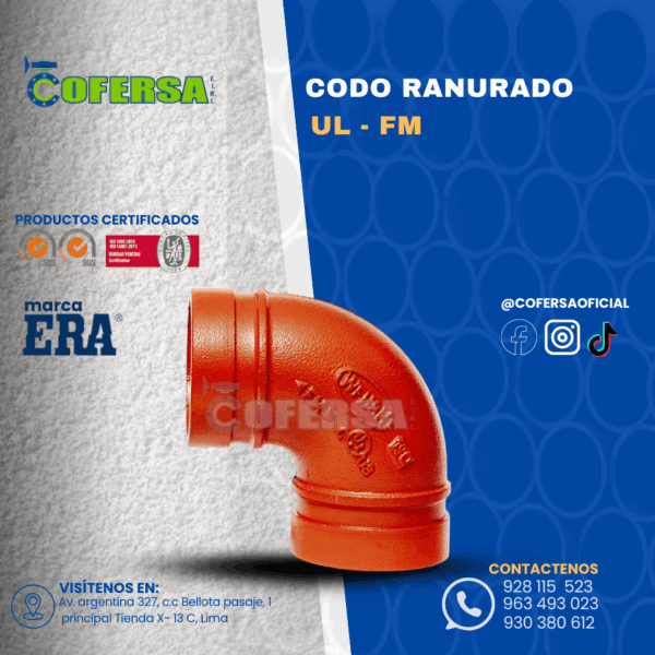CODO RANURADO 90°