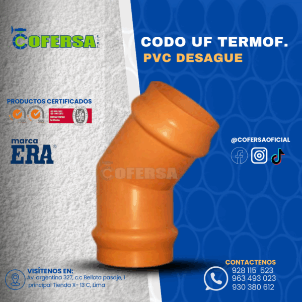 CODO UF DS TERMOFORMADO