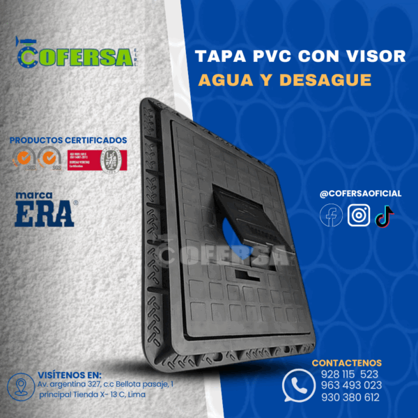 TAPA PVC CON VISOR