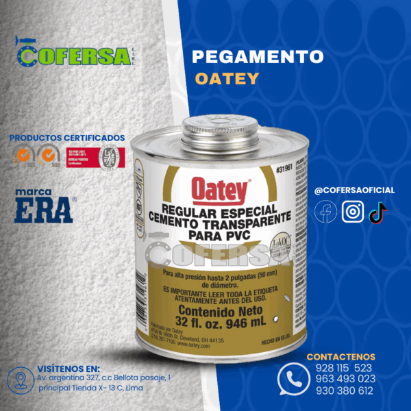 PEGAMENTO OATEY DORADO