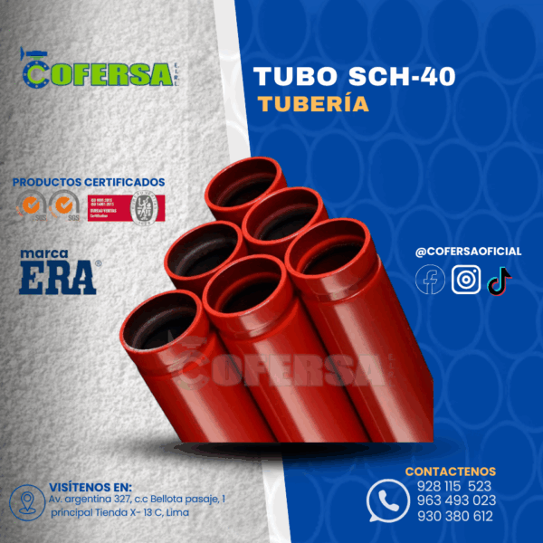 TUBO SCH-40 ACERO