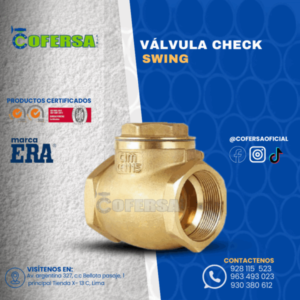 VÁLVULA CHECK SWING