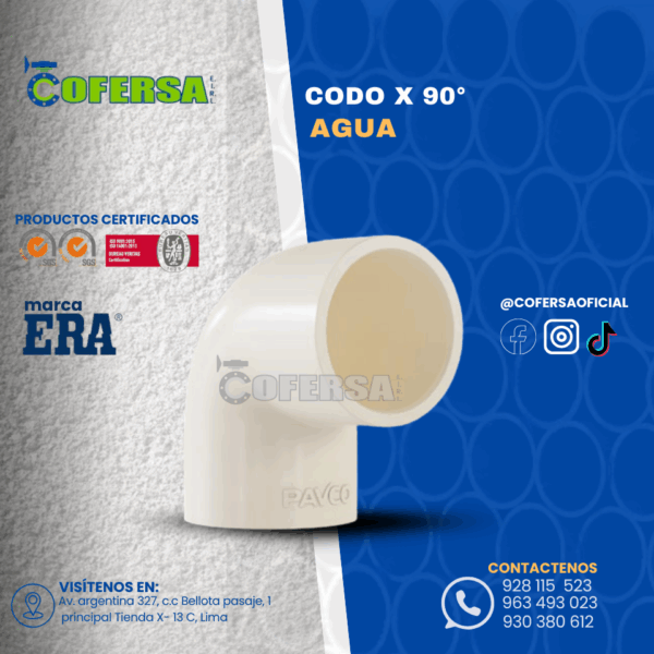 CODO X 90° AGUA