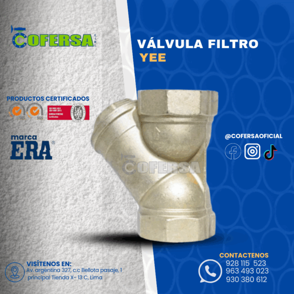 VÁLVULA FILTRO YEE