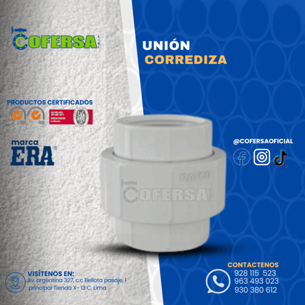 UNIÓN CORREDIZA